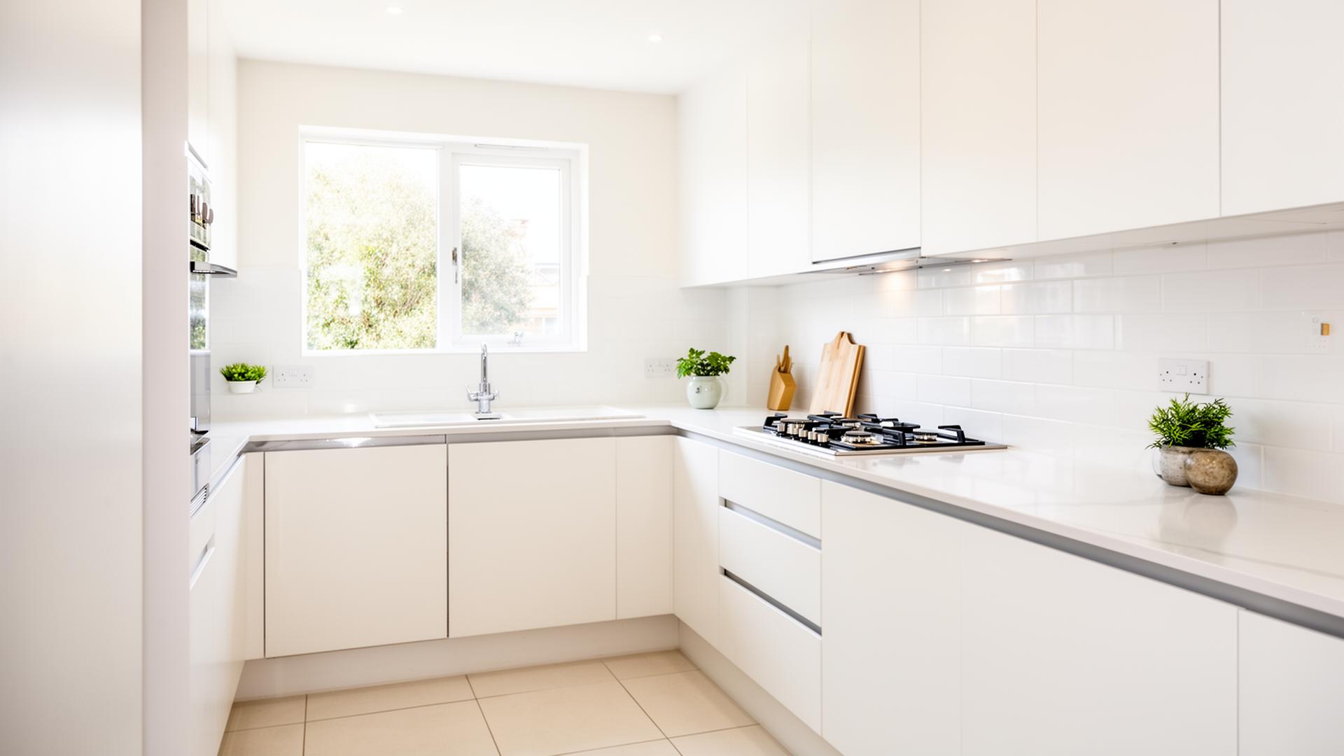 Clean, modern kitchen ready for tenants