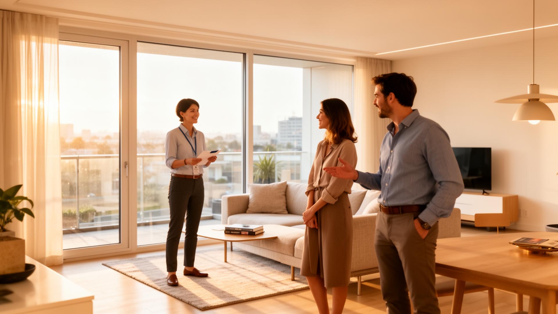 Couple viewing a property