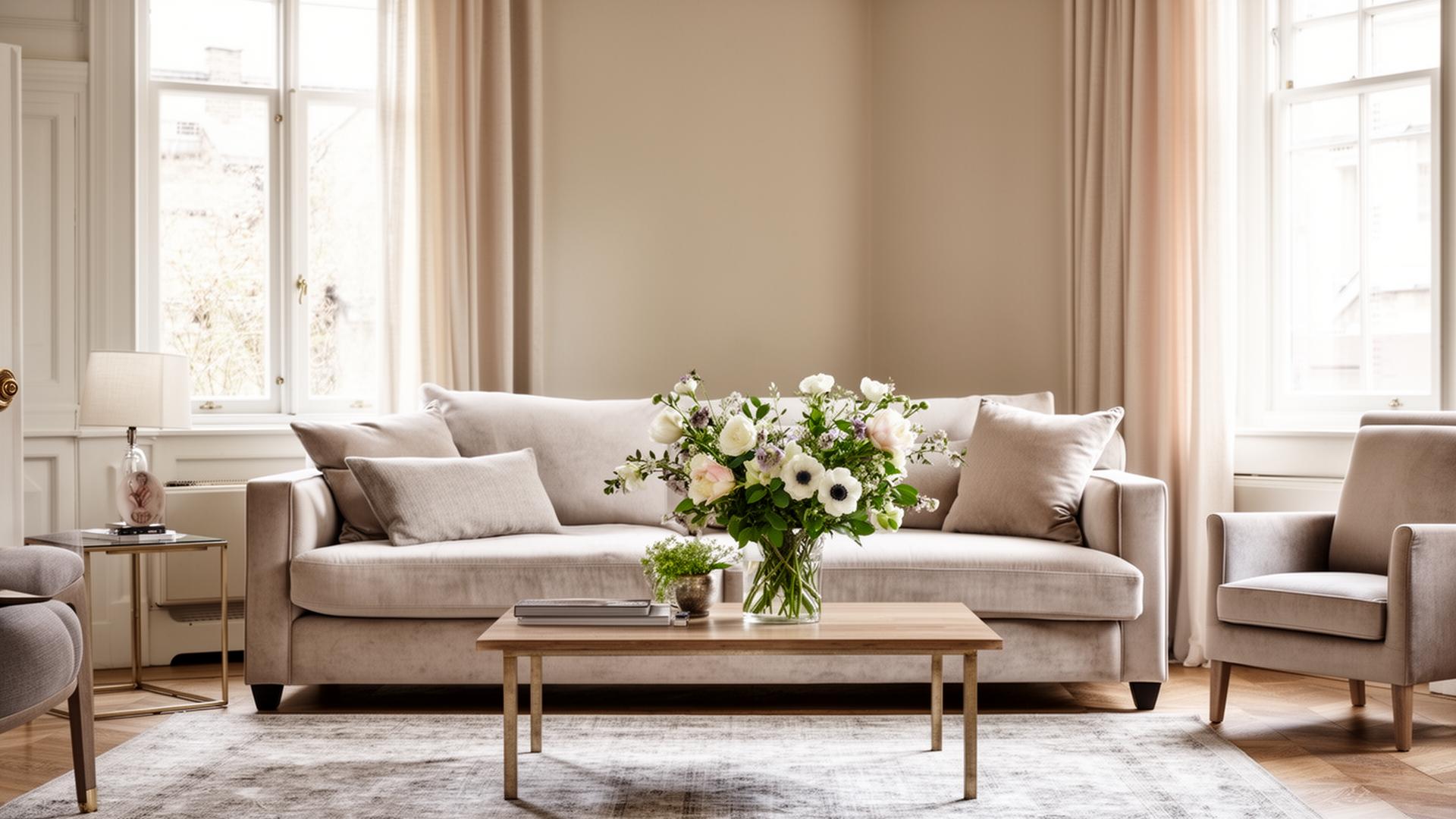 Clean, decluttered living room